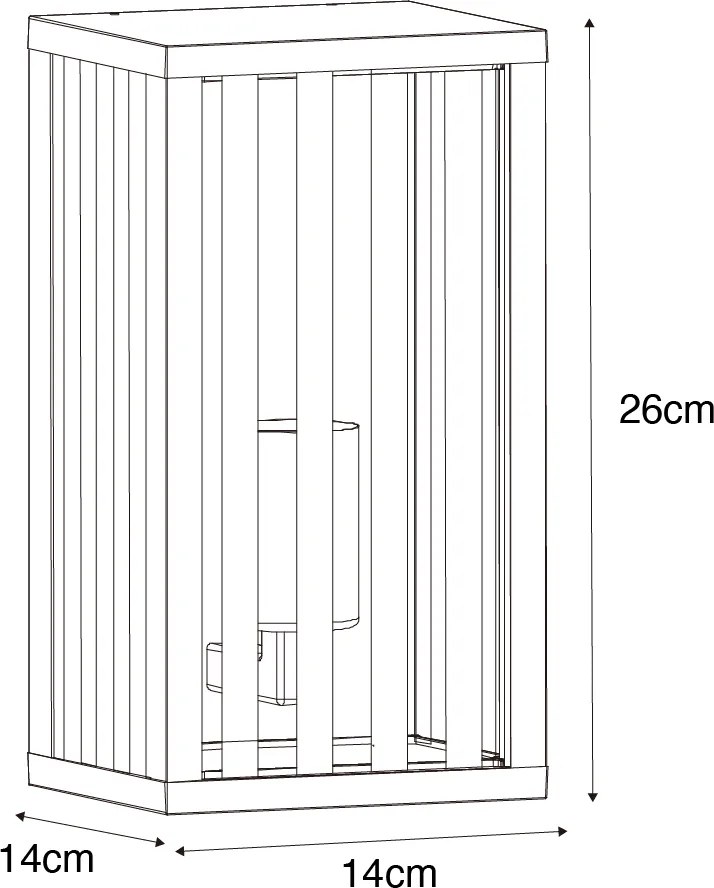 Lampada da parete esterna moderna nera 26 cm IP44 - Dijon