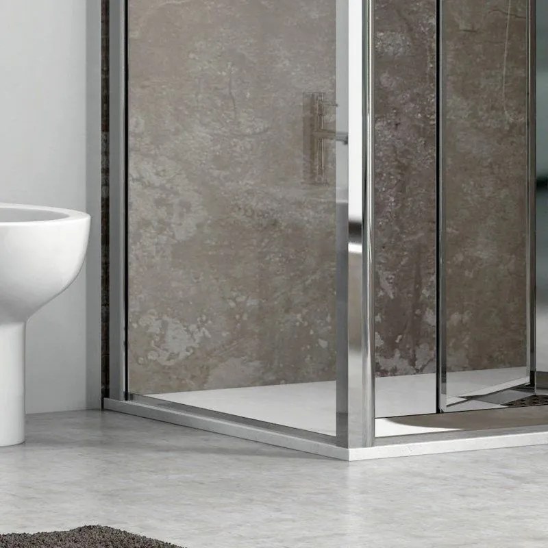 Kamalu - Cabina doccia angolare 70x90 apertura porta 70cm a libro modello KM4000S