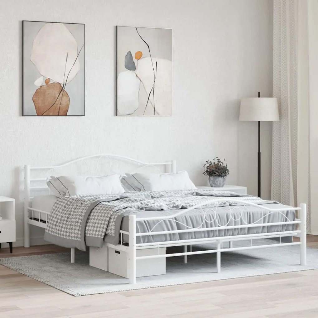 Giroletto Bianco İn Metallo 160x200 Cm /