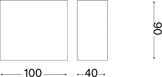 Ideal Lux - Applique da esterno TETRIS 1xG9/15W/230V IP44 marrone
