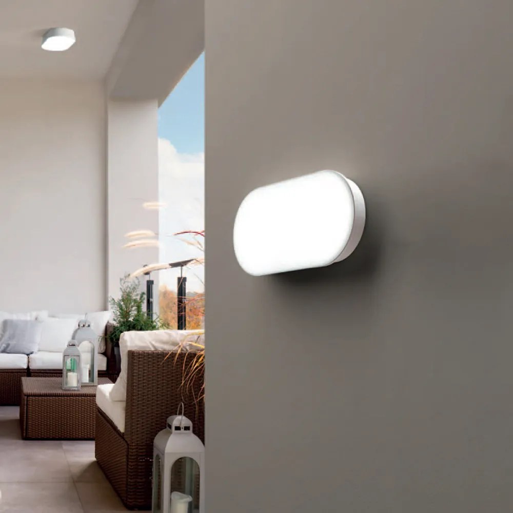 Applique Contemporanea Zero Materie Plastiche Bianco Led 20W