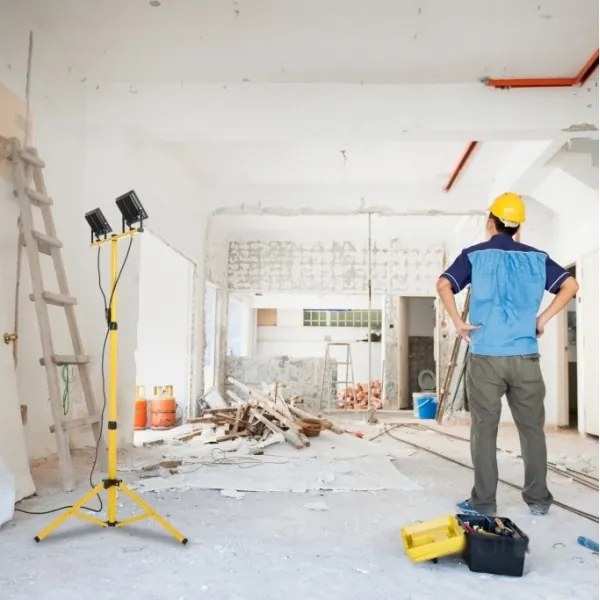 LED Riflettore con il supporto TIGRA 2xLED/100W/230V 4000K IP54 nero/giallo