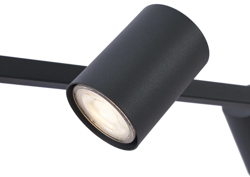 Lampada a sospensione moderna nera a 6 luci - Jeana Straight