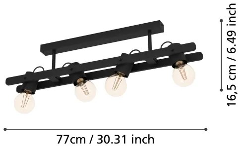 Eglo 43847 - Faretto PLIMSOLL 4xE27/15W/230V