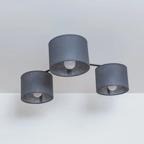 Plafoniera ALBA 3xE27/15W/230V grigio