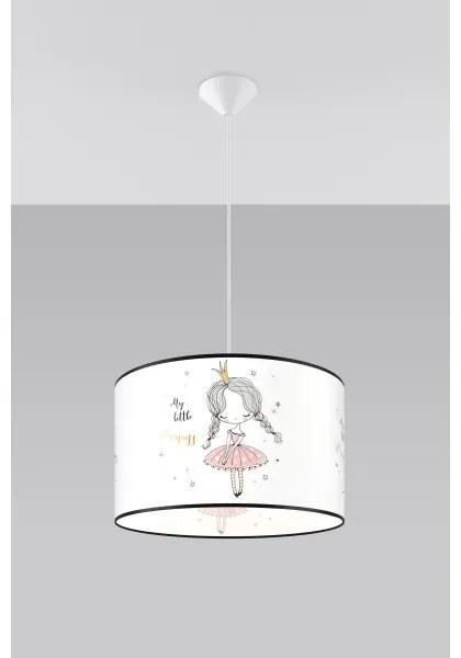 Sollux SL.1415 - Lampadario a sospensione per bambini PRINCESS 1xE27/15W/230V diametro 40 cm