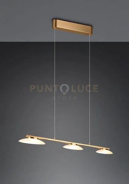 Merton sospensione led  27w 2850lm, 3000k metallo ottone anticato c...