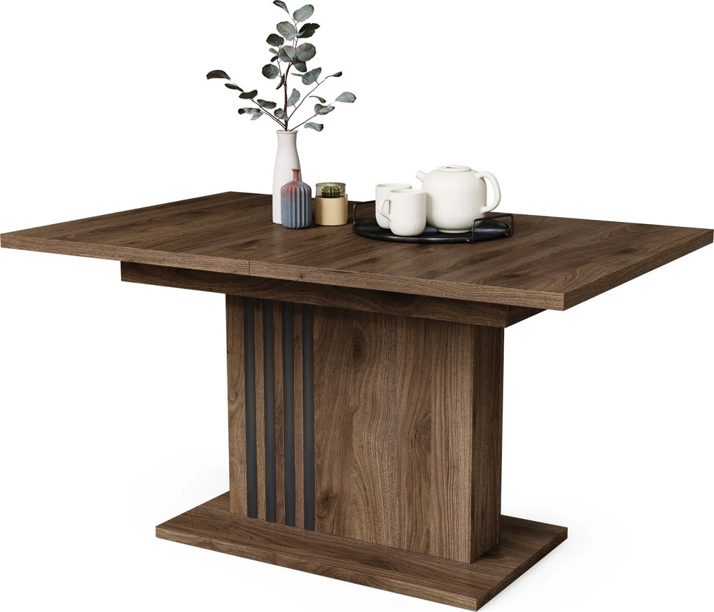 LEONEL Noce Elegante – TAVOLO MODERNO ALLUNGABILE FINO A 180 cm!