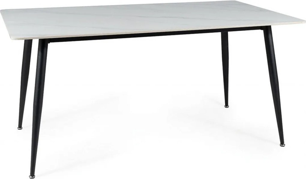 Tavolo Rion effetto marmo bianco - L160xl90xh76 cm