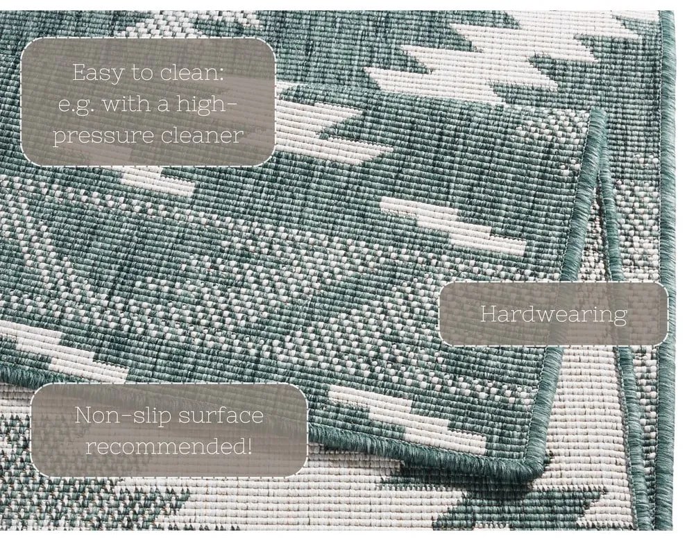 Tappeto da esterno verde e crema , 230 x 160 cm Malibu - NORTHRUGS