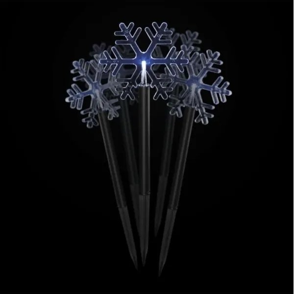 Decorazione esterna natalizia LED 5xLED/3xAA fiocchi di neve IP44