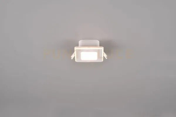 Faretto nimbus led quadrato con bordo bianco 653410131