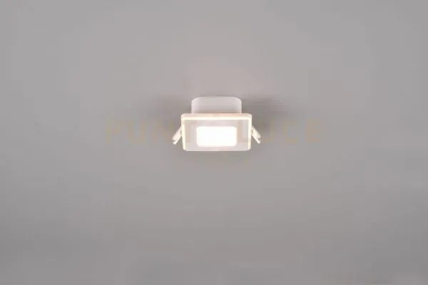 Nimbus faretto da incasso led 5w 450lm, 3000k quadrato bordo bianco...