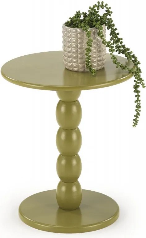 Tavolino da caffè rotondo Cirilla in oliva - ø40/h47 cm
