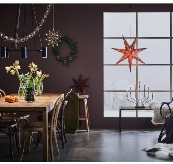 Markslöjd 705758 - Candeliere di natale BROSA XL 7xE10/3W/230V