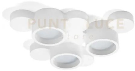 Chio lampada da soffitto 3 luci attacco gx53 forma tonda in gesso b...
