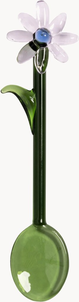 Cucchiai in vetro borosilicato fatti a mano Flora 2 pz