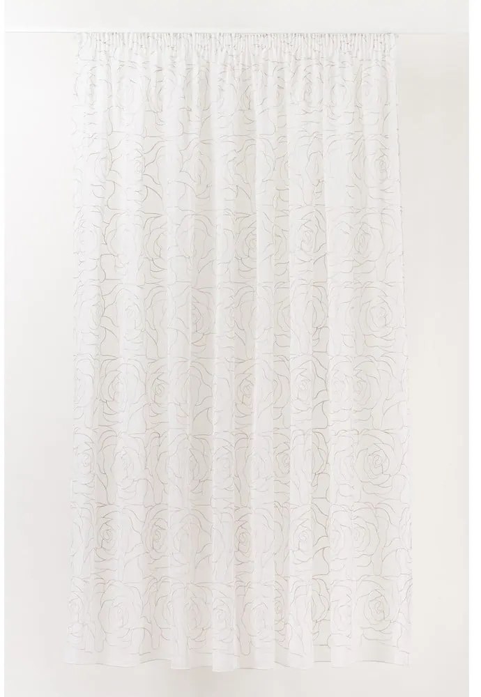 Tenda sottile bianca/grigia 140x245 cm Amanda – Mendola Fabrics