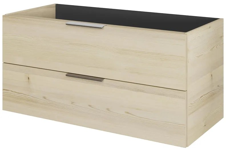 Mobile da bagno sospeso sotto lavabo L 99 x H 48 x P 45 cm rovere, 2 cassetti PELIPAL Madeo