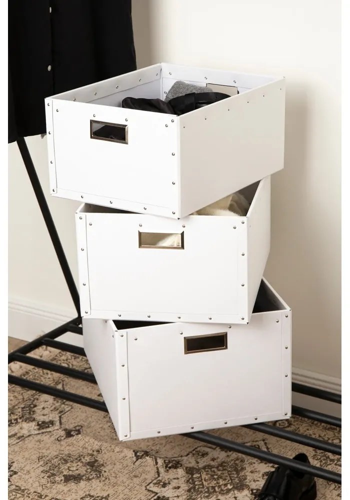 Scatole di cartone bianche in set da 3 Ture - Bigso Box of Sweden