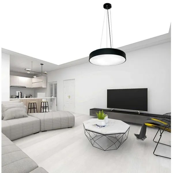 Lampadario a sospensione con filo LED dimmerabile LED/50W/230V 3000-6500K nero + telecomando
