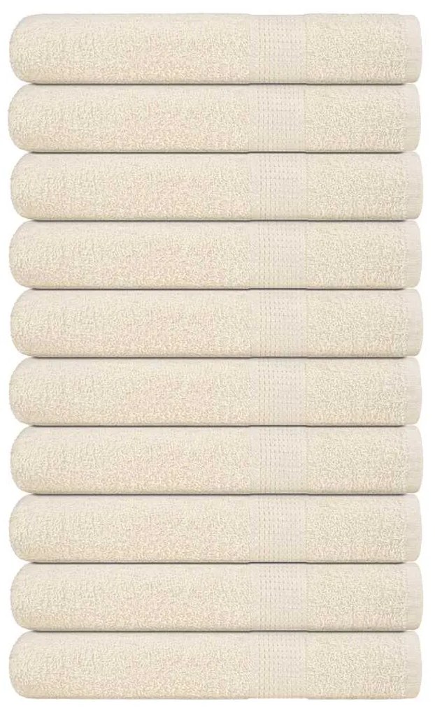 Asciugamani Per Sauna 10 Pz Crema 80x200cm 360 G/m² 100% Cotone /