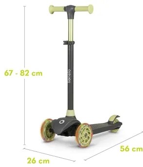 Lionelo - Per bambini scooter JESSY grigio/verde