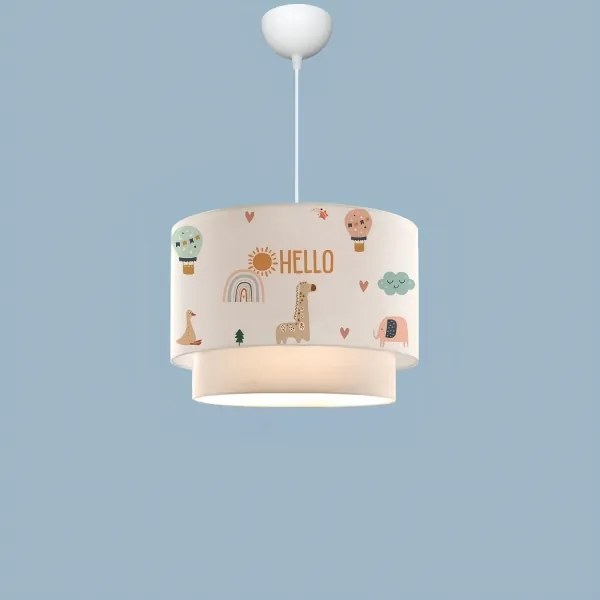 Lampadario per cameretta CANDY 1xE27/40W/230V bianco/multicolore