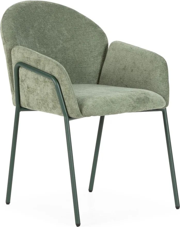 Set di sedie da pranzo verde in imbottito 2 pz Aslin – MOME