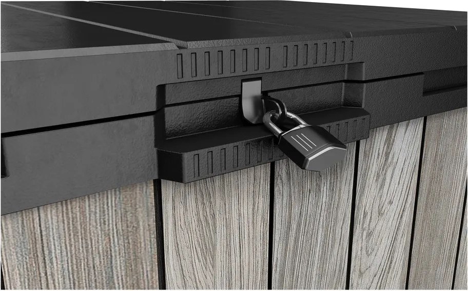 Contenitore da giardino grigio in plastica Deco – Keter