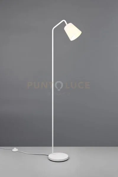 Buddy piantana metallo bianco con paralume bianco h. 148cm 1 luce a...