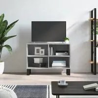 Mobile Porta TV Grigio Cemento 69,5x30x50 cm Legno Multistrato 826976