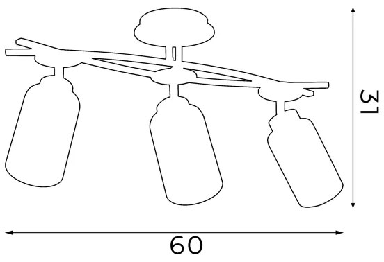 Plafoniera TOKIO 3xE27/60W/230V