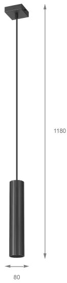 Brilagi - Lampada a sospensione su cavo CRISPINA 1xGU10/10W/230V nero