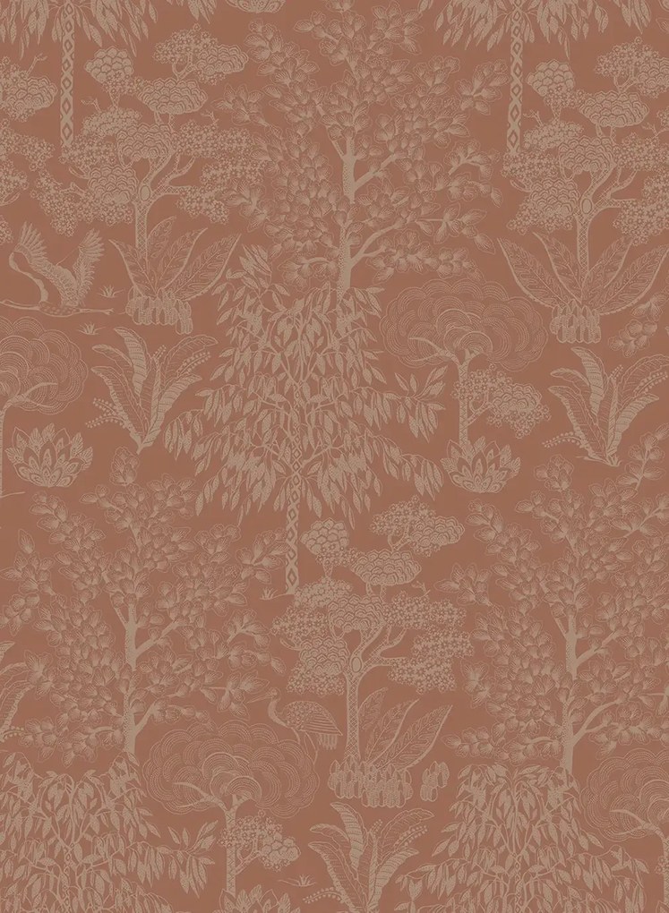 Eijffinger Carta da parati Origami Tree - Terra/ Rosegold