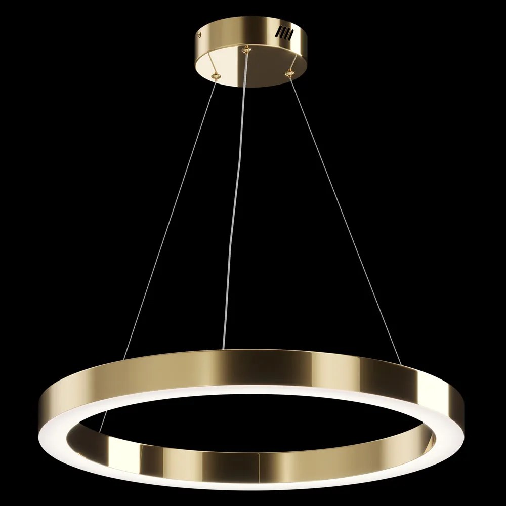 Lampadario A Sospensione Moderno Saturno Acciaio Ottone 1 Luce Led 45W