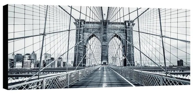 Stampa su tela Zoom Brooklyn grigio, multicolore 190 x 90 cm