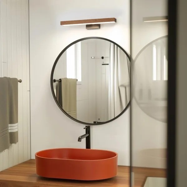 Brilagi-Illuminazione a LED per specchi da bagno WOODY MIRROR LED/8W/230V IP44 quercia/nero
