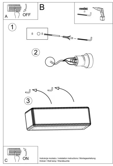 Applique SUBANI 1xE27/60W/230V