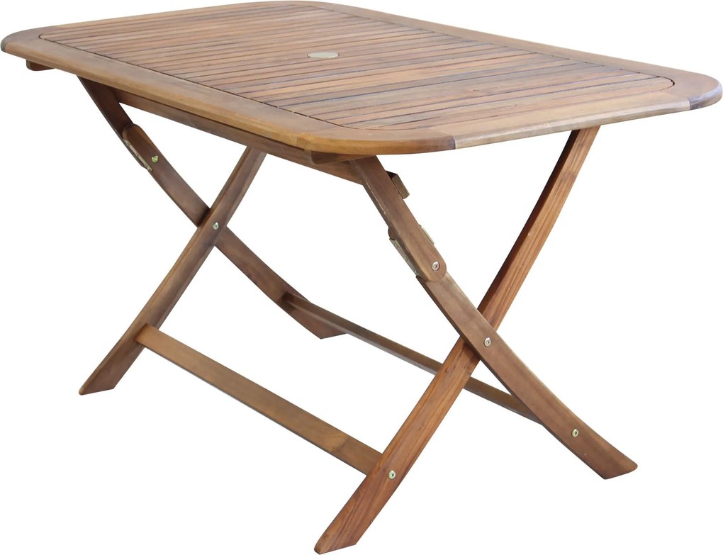 SOLEA - tavolino da giardino pieghevole in legno massiccio di acacia