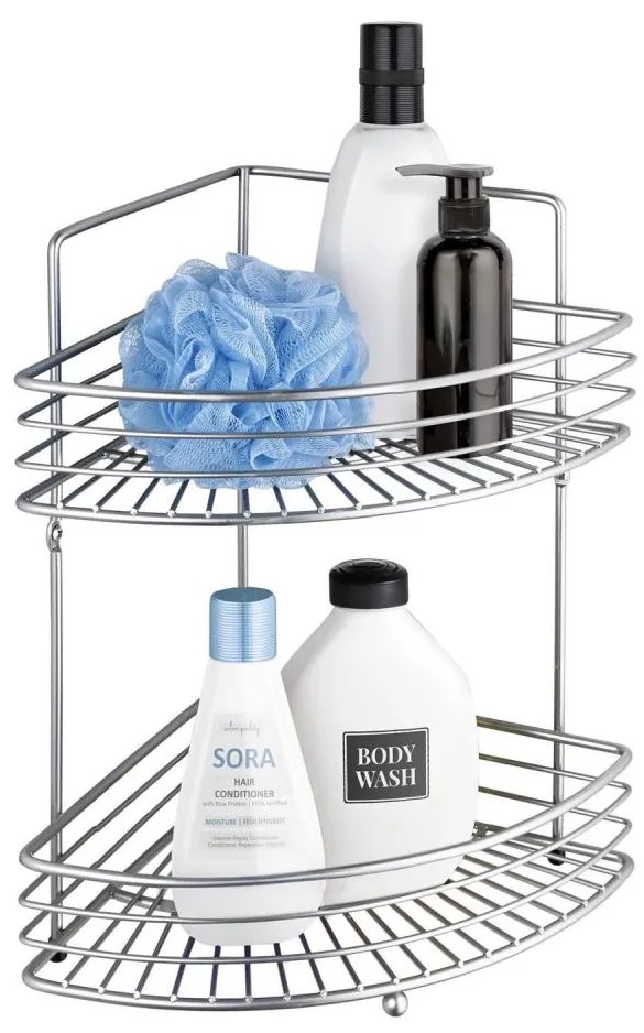 WENKO 16821100 - Scaffale angolare MILANO 31,5x37 cm cromo lucido