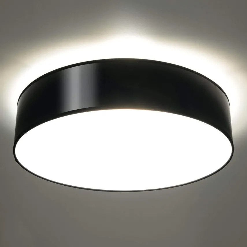 Plafoniera da Soffitto Rotonda in PVC 3xE27 ARENA 45 Nera da interno