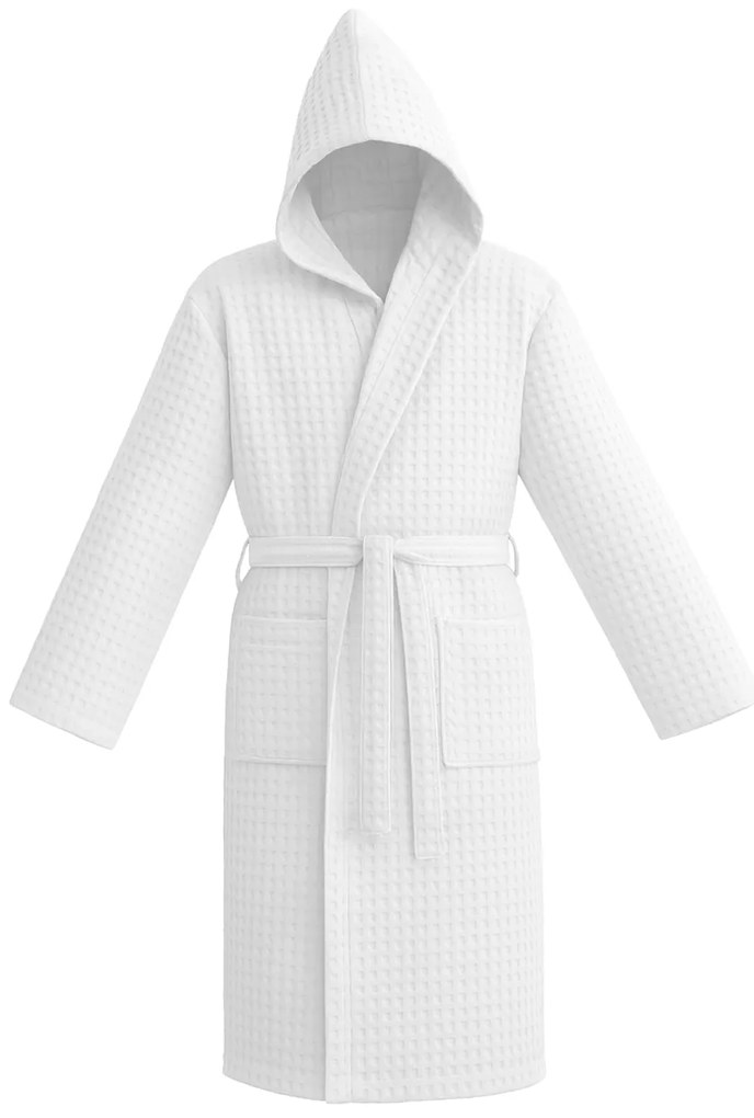 Accappatoio nido d'ape L/XL bianco