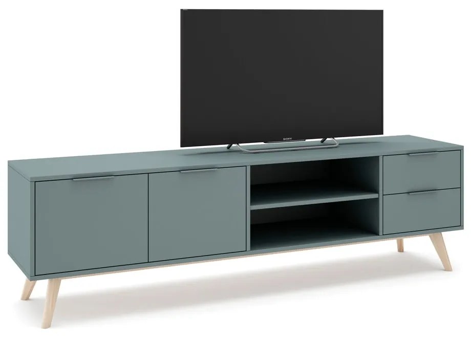 Mobile TV verde-grigio 180x53 cm Pisco - Marckeric