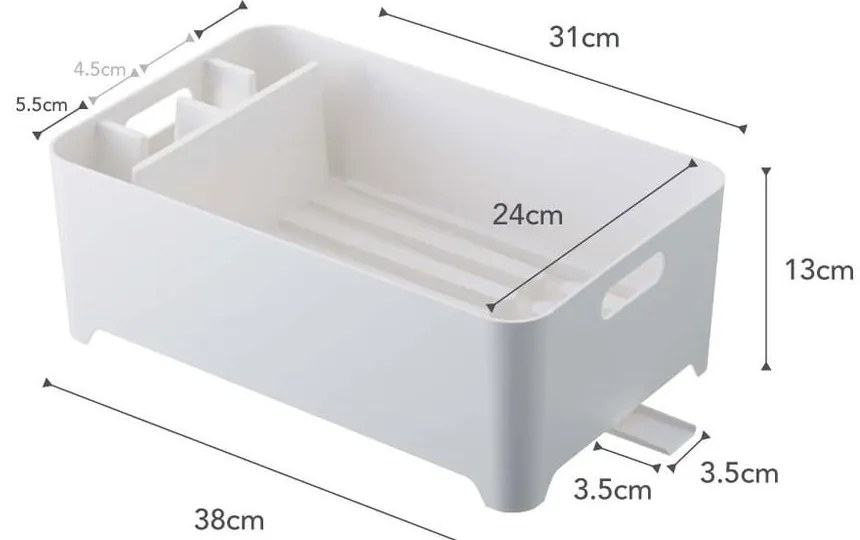 Scolapiatti bianco Tower - YAMAZAKI