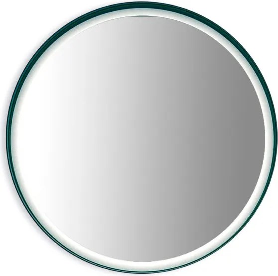 Specchio Madame con illuminazione integrata a Led tondo diametro 90 cm, nero