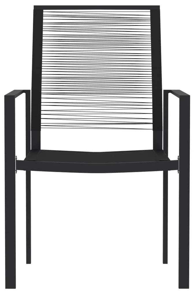 Set da pranzo da giardino 7 pz nero