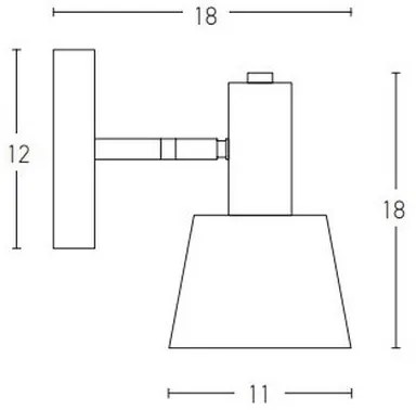 Zambelis 20218 - Faretto da parete 1xE14/25W/230V bianco
