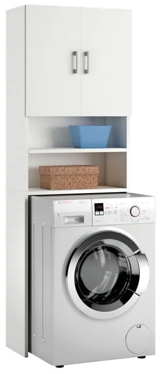 Mobile coprilavatrice Laundry bianco L 65 x P 32 x H 195 cm