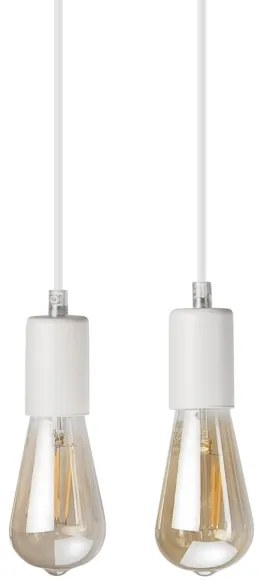 Lampadario a sospensione con filo CORTINA 4xE27/15W/230V bianco/quercia